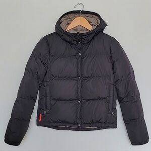Prada Black Cropped Down Puff Jacket